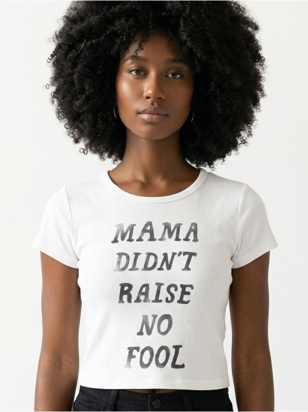 TOKYO DARLING | Mama Didn’t Raise No Fool Crop Tee XS